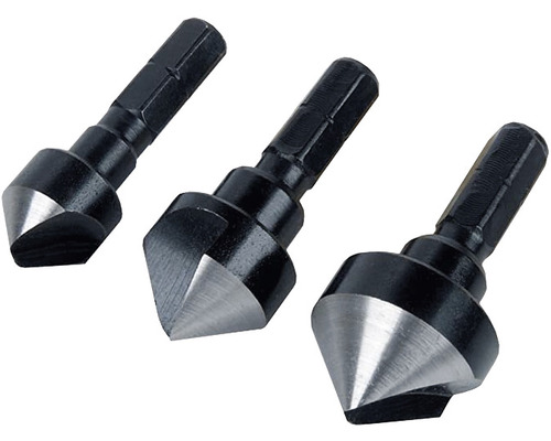 WOLFCRAFT Verzinkboorset WS 12/16/19 mm, 3-delig