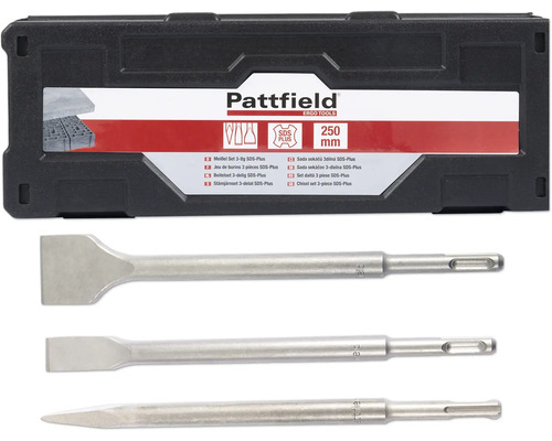 PATTFIELD SDS Plus beitelset, 3-delig