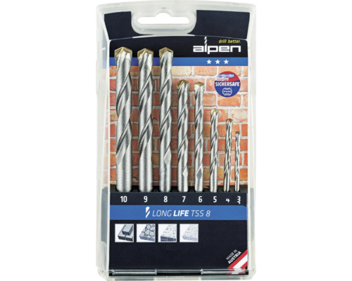 ALPEN Steenboorset Long Life 8-delig